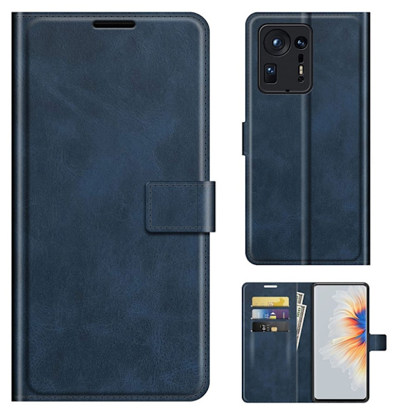 Hållbart konstläder Xiaomi Mix 4 fodral med plånbok - Blå Blå
