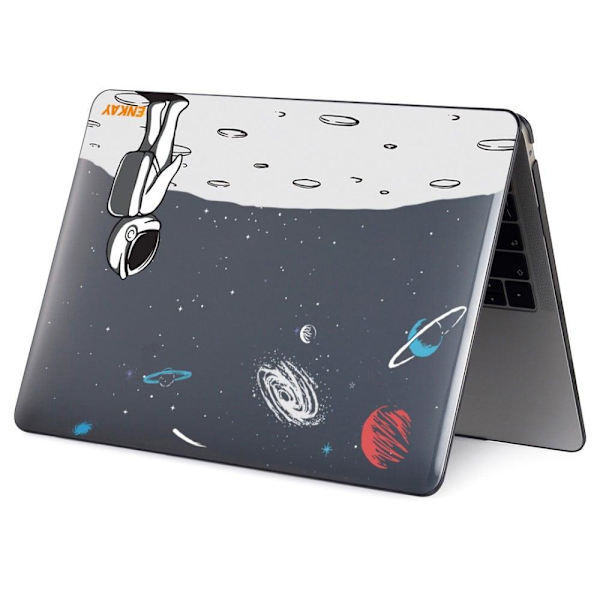 HAT PRINCE MacBook Pro 14 M1 / M1 Max (A2442, 2021) rymdmänniska mönster stilskydd - Ryggsäck Vit