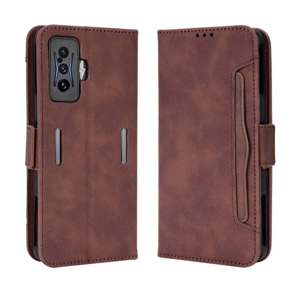 Xiaomi Poco F4 GT / Xiaomi Redmi K50 Gaming moderni nahkainen lompakkokotelo - Ruskea Brown