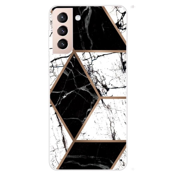 Marble Samsung Galaxy S22 Plus Suojakotelo - Musta And Valkoinen Marble Shape Multicolor