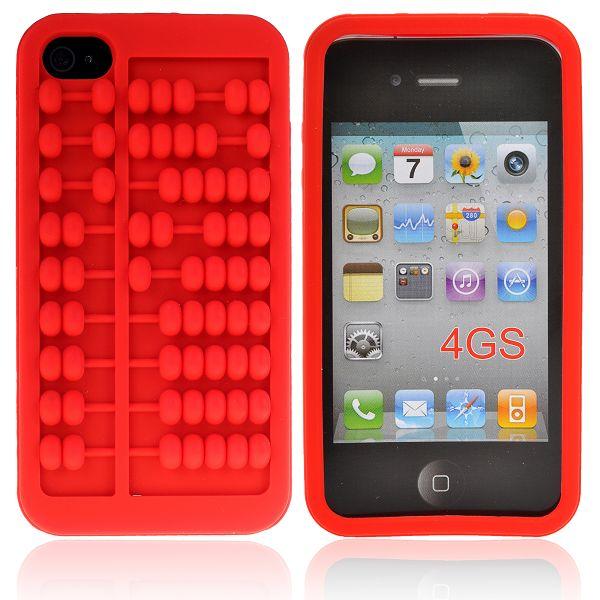 Abacus (grå) iPhone 4/4S-cover Red