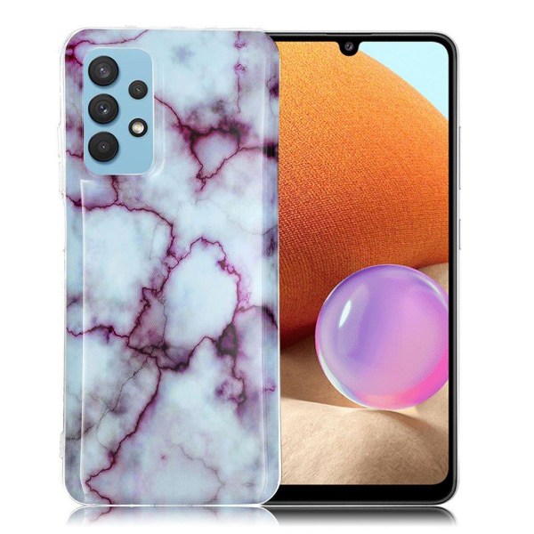 Marble Samsung Galaxy A32 Etui - Rød Red