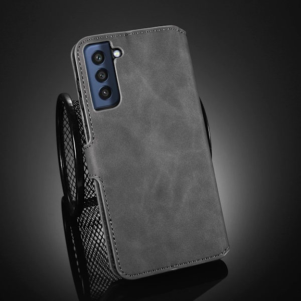 DG.Ming Samsung Galaxy S21 FE Retro Etui - Grå Silver grey