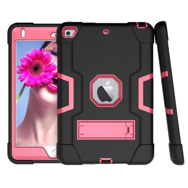 iPad Mini (2019) stødsikkert hybridcover - sort / lyserød Pink