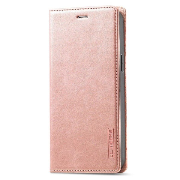 LC.Imeeke läder iPhone 13 Pro fodral - Rosa Rosa