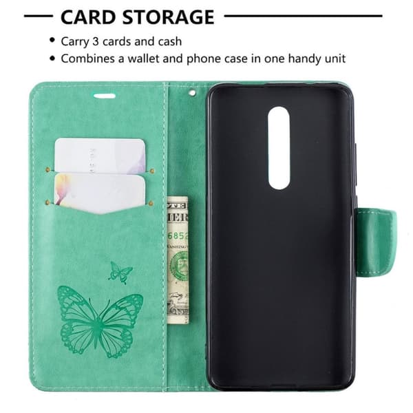 Butterfly Xiaomi Redmi K20 Pro veske - Grønn Green