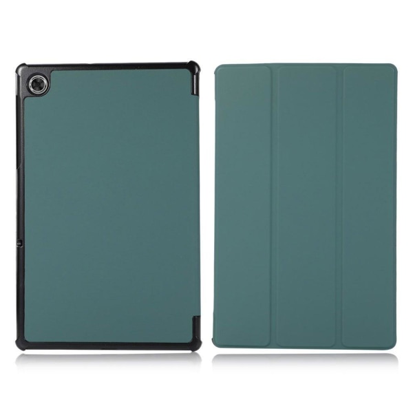 Lenovo Tab M10 FHD Plus tri-fold leather flip case - Dark Green Green