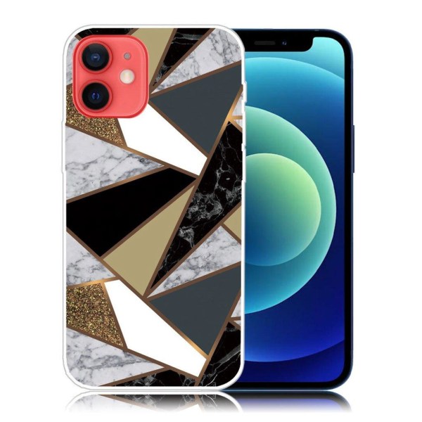 Marble design iPhone 12 Mini cover - Jordiske Marmorfragmenter Multicolor