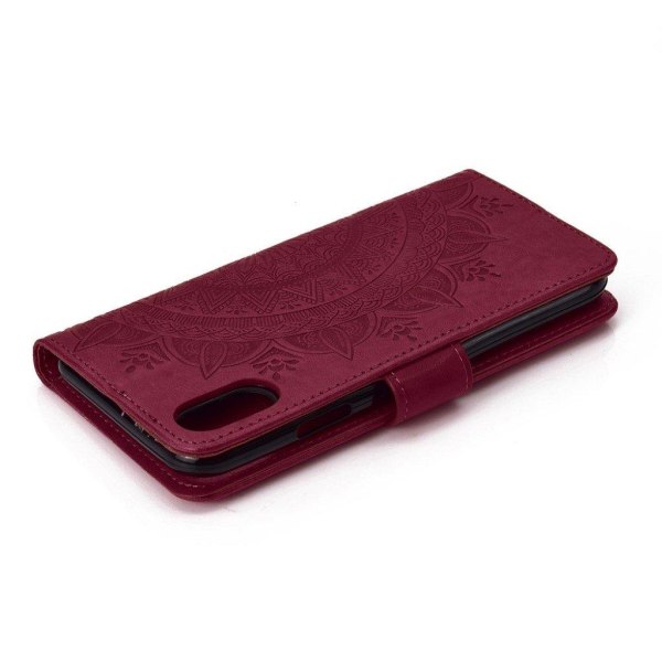 IPhone 9 mobilfodral syntetläder silikon stående plånbok drömfån Brun