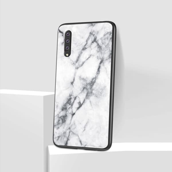 Fantasy Marble Samsung Galaxy A70 deksel - Hvit White