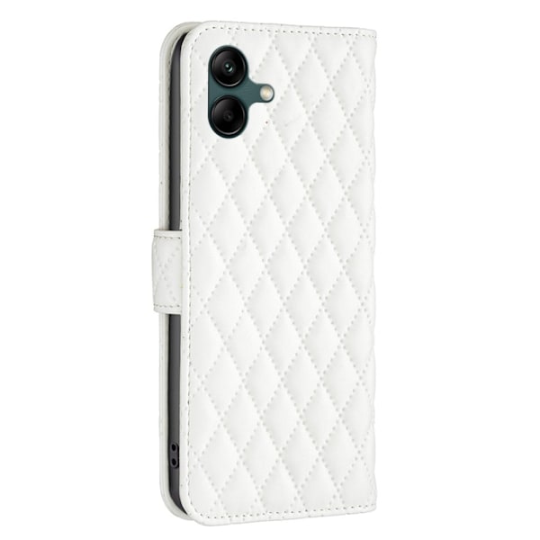 Matt Samsung Galaxy A04 fodral med rombmönster - Vit Vit