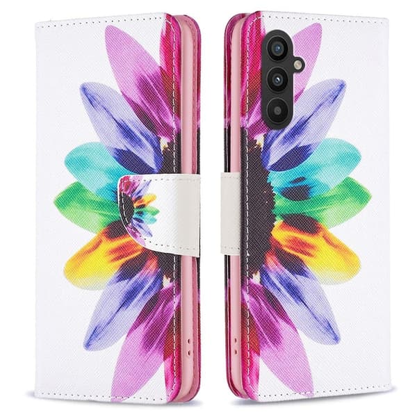 Wonderland Samsung Galaxy A24 4G Läppäkotelo - Sunflower Multicolor