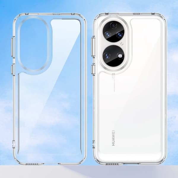 Huawei P50 / Huawei P50E älykäs akryylikansi - Läpinäkyvä Transparent