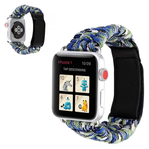 Apple Watch 40mm unique style nylon watch strap - Blue / Camoufl multifärg