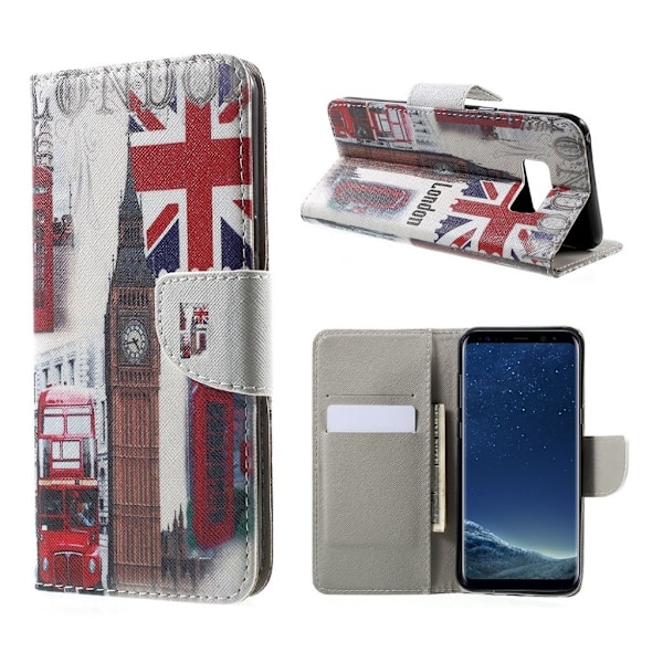 Samsung Galaxy S8 Plus beskyttende læder-etui - London elementer Multicolor