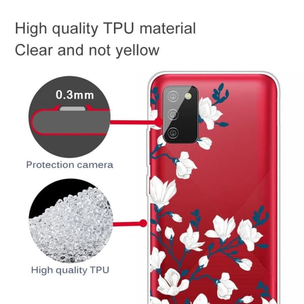 Deco Samsung Galaxy A03s skal - Blomma Rosa