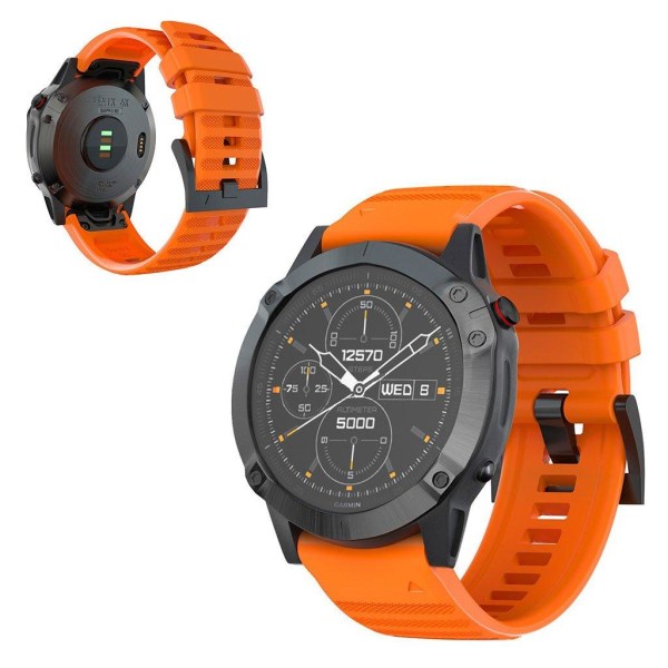 Garmin Fenix 6X Pro / 6X silikoneurrem - Orange Orange