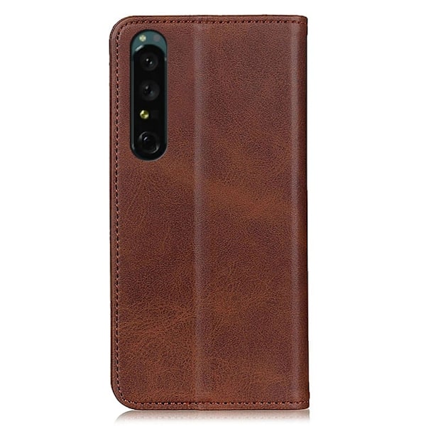 Äkta läder Sony Xperia 1 IV fodral - Brun Brun