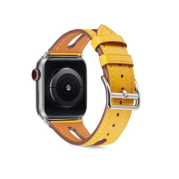 Apple Watch Series 5 44mm kellonauha naudannahasta - Keltainen Yellow