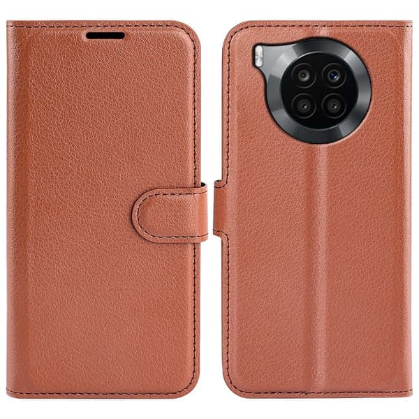 Klassisk Honor 50 Lite / Huawei Nova 8i Flip Etui - Brun Brown