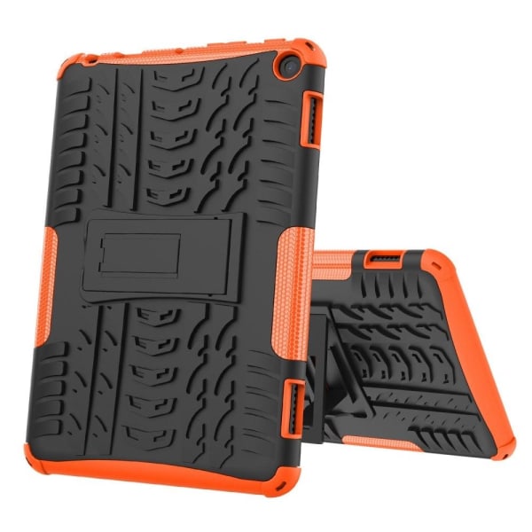 Tire pattern kickstand case for Amazon Fire 8 HD (2022) - Orange Orange