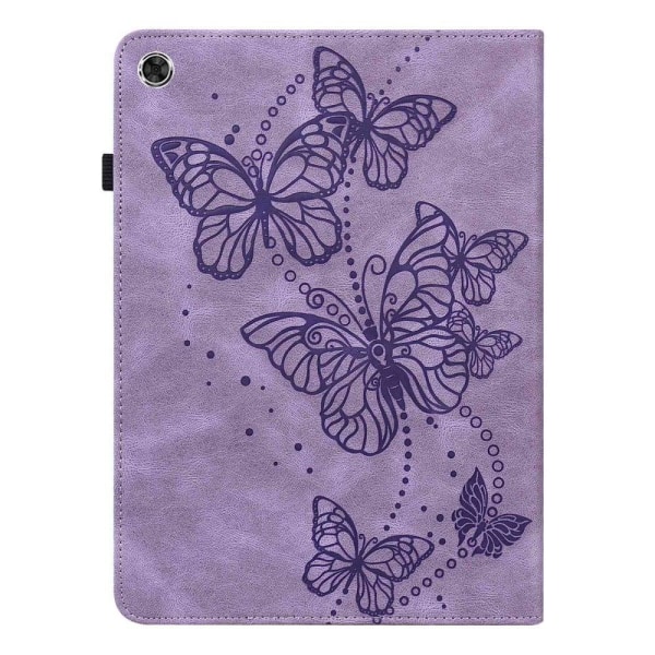 Lenovo Tab M10 Plus (Gen 3) butterfly pattern leather case - Pur Lila