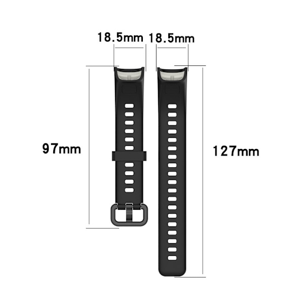 Huawei Watch Band 4 (ADS-B29) Rem Rembyte Justerbart klockarmband i silikon - Vit Vit