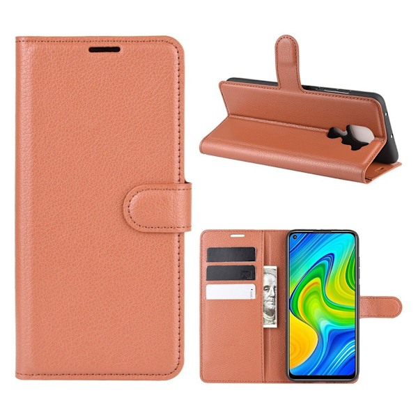 Classic Xiaomi Redmi Note 9 flip etui - Brun Brown