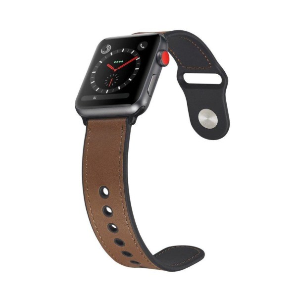 Apple Watch Series 6 / 5 40mm elegant leather watch band - Brown Brun