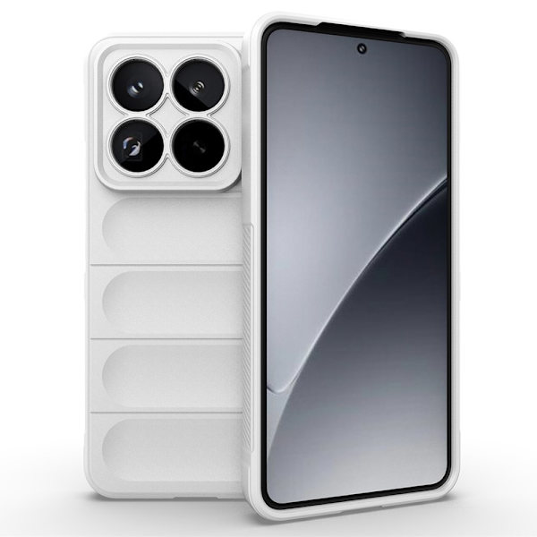 Mjukt greppformat Xiaomi 15 Pro skal - Vit Vit
