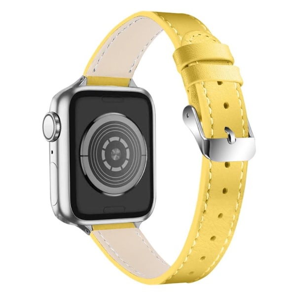 Apple Watch (41mm) elegant genuine leather watch strap - Yellow Gul
