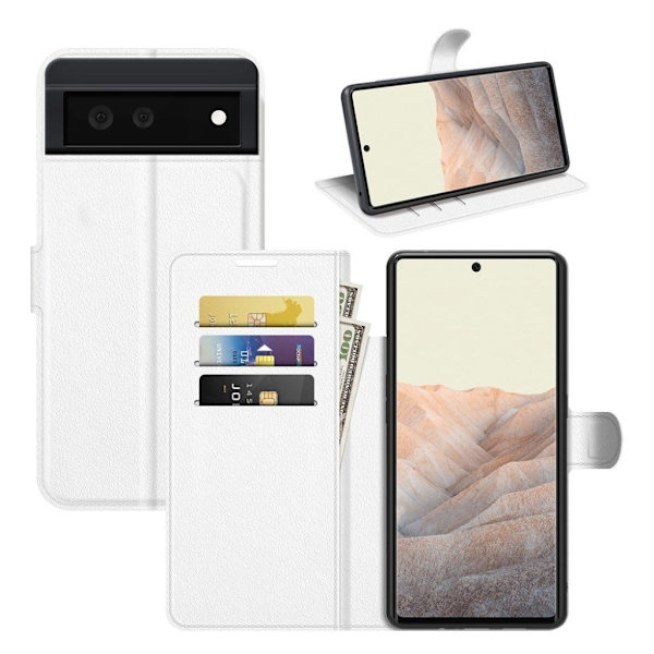 Classic Google Pixel 6 Läppäkotelo - Valkoinen White