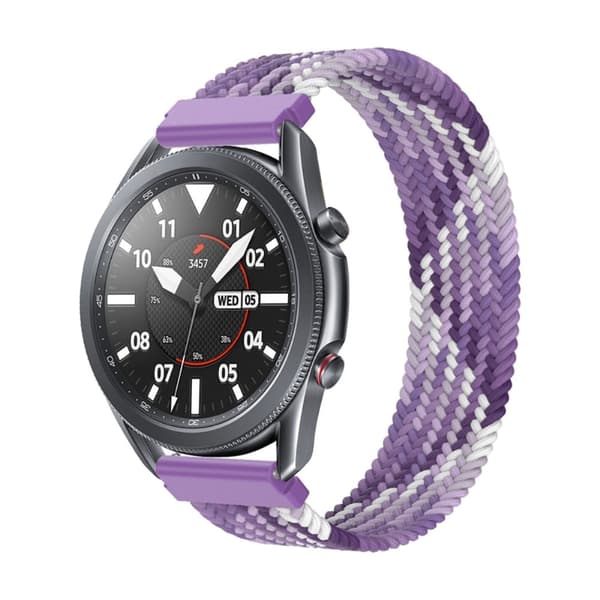 Elastiskt klockarmband i nylon för Samsung Galaxy Watch 4 - Grape Lila Storlek: L Lila