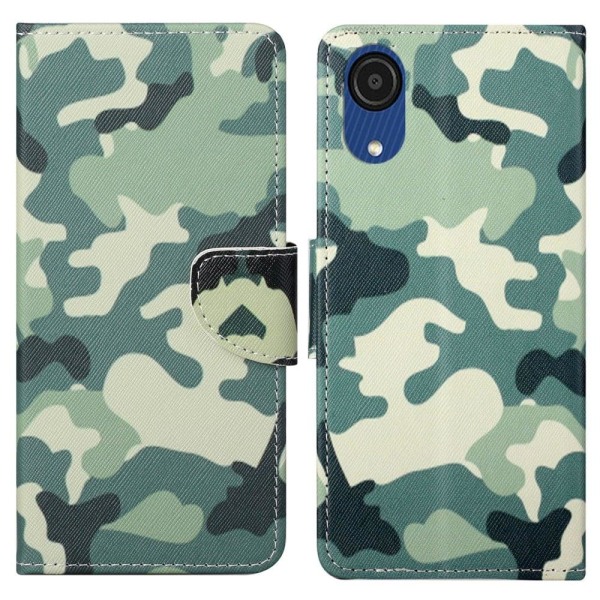 Wonderland Samsung Galaxy A03 Core flip etui - Camouflage Green