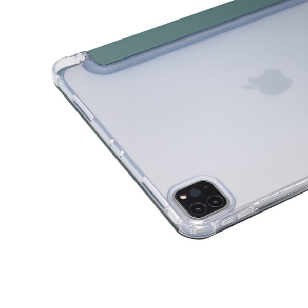 iPad Pro 11 tum (2020) / (2018) coolt trefaldigt läderfodral - Mörkgrön Grön