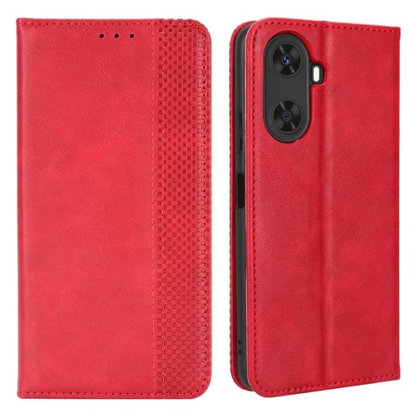 Bofink Vintage Huawei Enjoy 60 Læder Etui - Rød Red