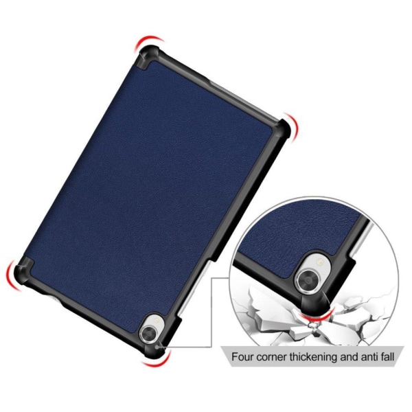 Lenovo Tab M8 tri-fold leather flip case - Dark Blue Blå