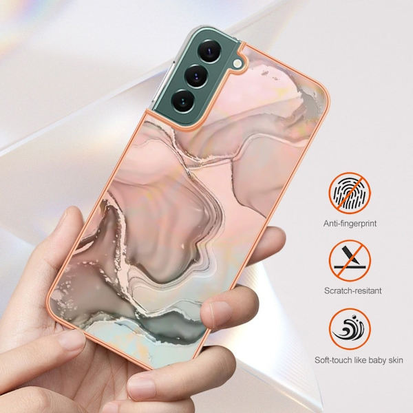 Marble Samsung Galaxy S22 Plus Etui - Grøn Green