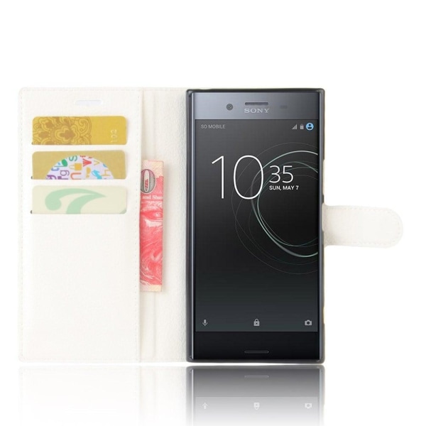 Sony Xperia XZ Premium Enfärgat skinn fodral - Vit Vit