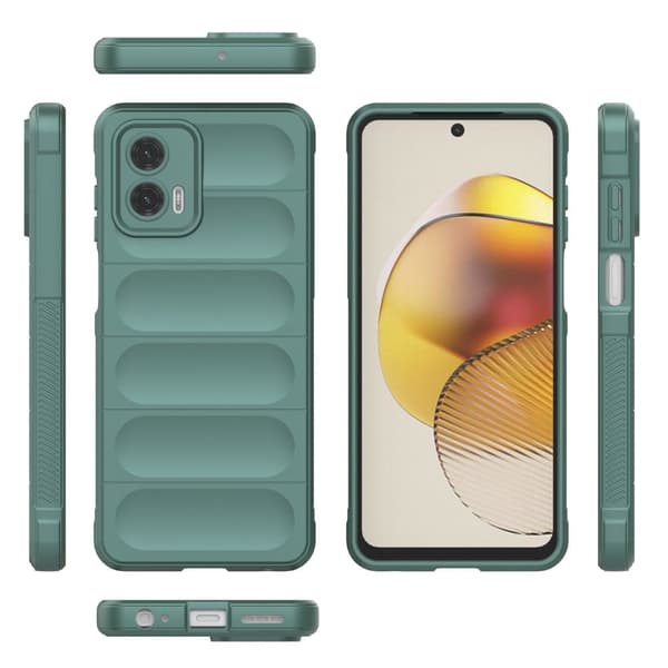 Mjukt greppformat Motorola Moto G73 skal - Grön Grön