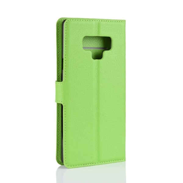 Samsung Galaxy Note 9 mobilfodral syntetläder silikon stående plånbok - Grön Grön
