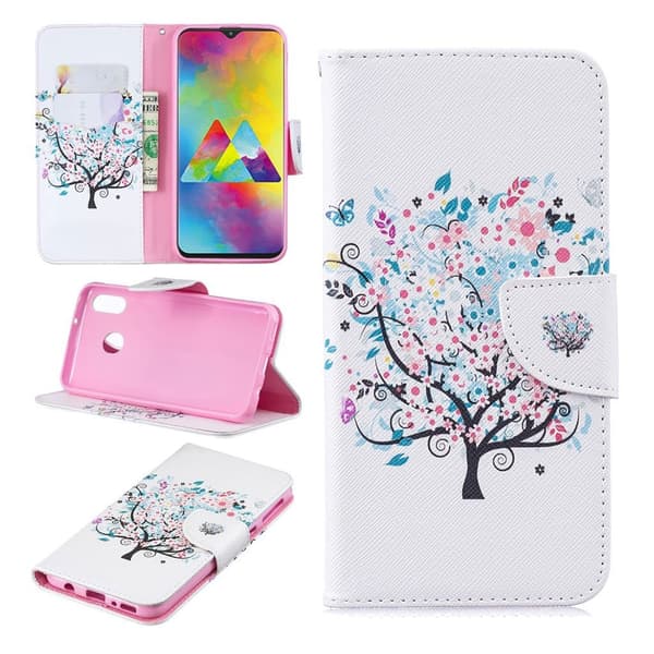 Wonderland Samsung Galaxy M20 kotelot - Kukkainen Puu Multicolor