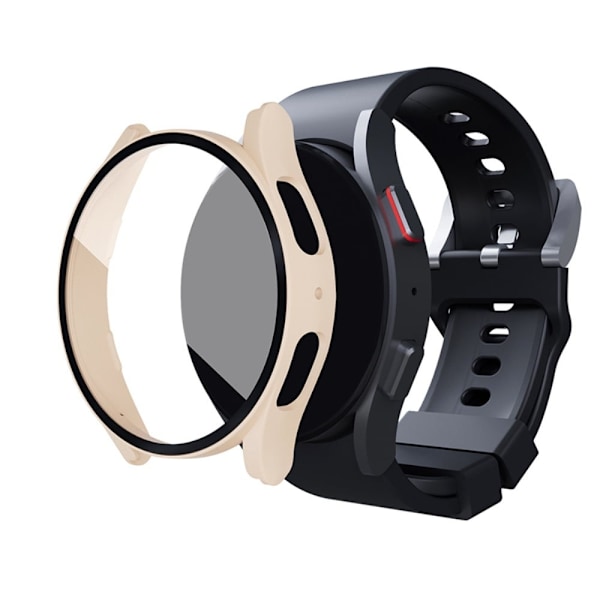 Samsung Galaxy Watch 5 (40mm) / 4 (40mm) beskyttelsescover med hærdet glas - Lyserød Pink