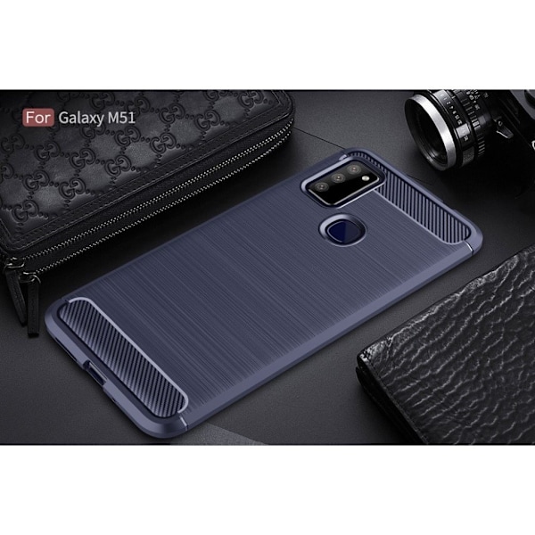 Carbon Flex Samsung Galaxy M51 skal - Blå Blå