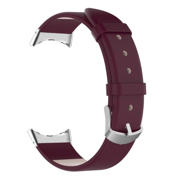 Enkelt klockarmband i läder för Google Pixel Watch - Vinröd Röd