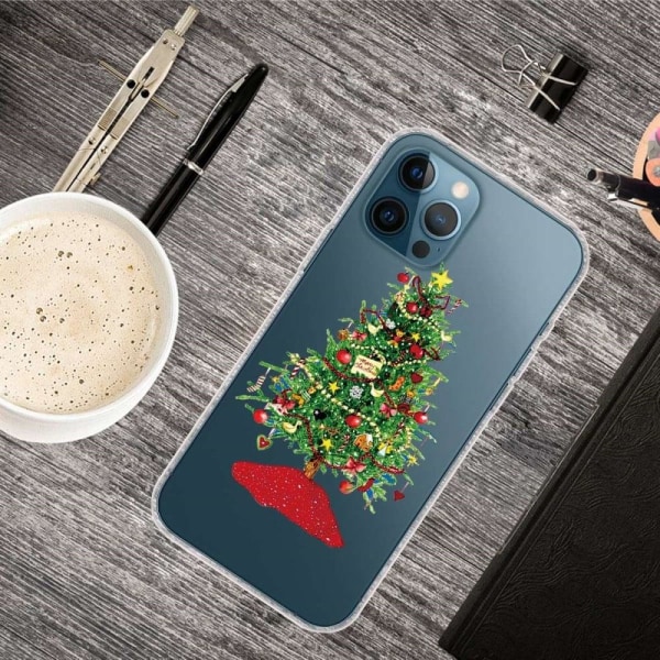 Julfodral till iPhone 14 Pro - Julgran Med Presenter Grön