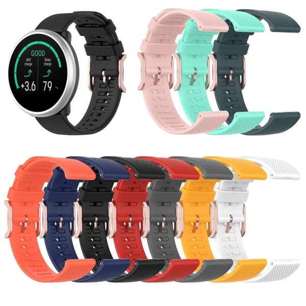 Polar Ignite silikonarmbånd - Svart Black