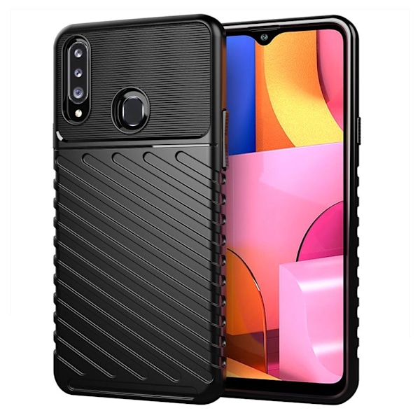Thunder Samsung Galaxy A20s etui - Sort Black