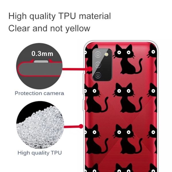 Deco Samsung Galaxy A03s deksel - Små Katter Black