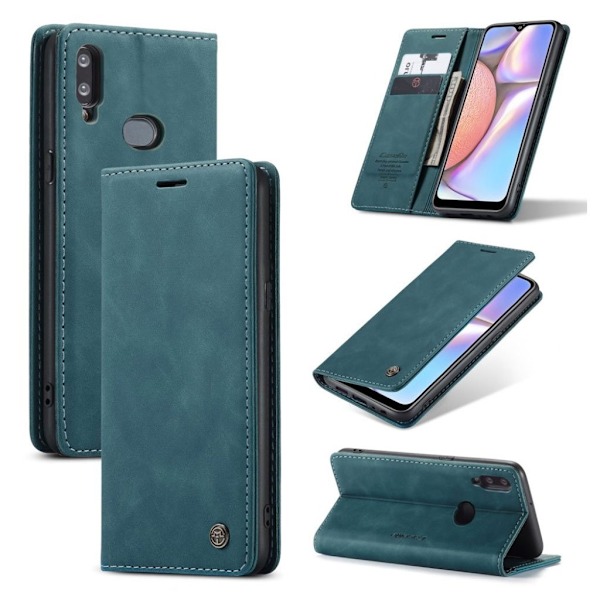 CaseMe Samsung Galaxy A10s Vintage kotelot - Sininen Blue